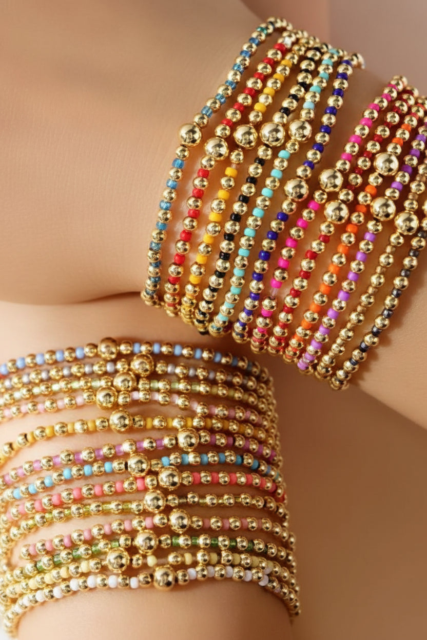 Boho Beaded Ball Bracelet