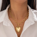 Chunky Heart Chain Necklace