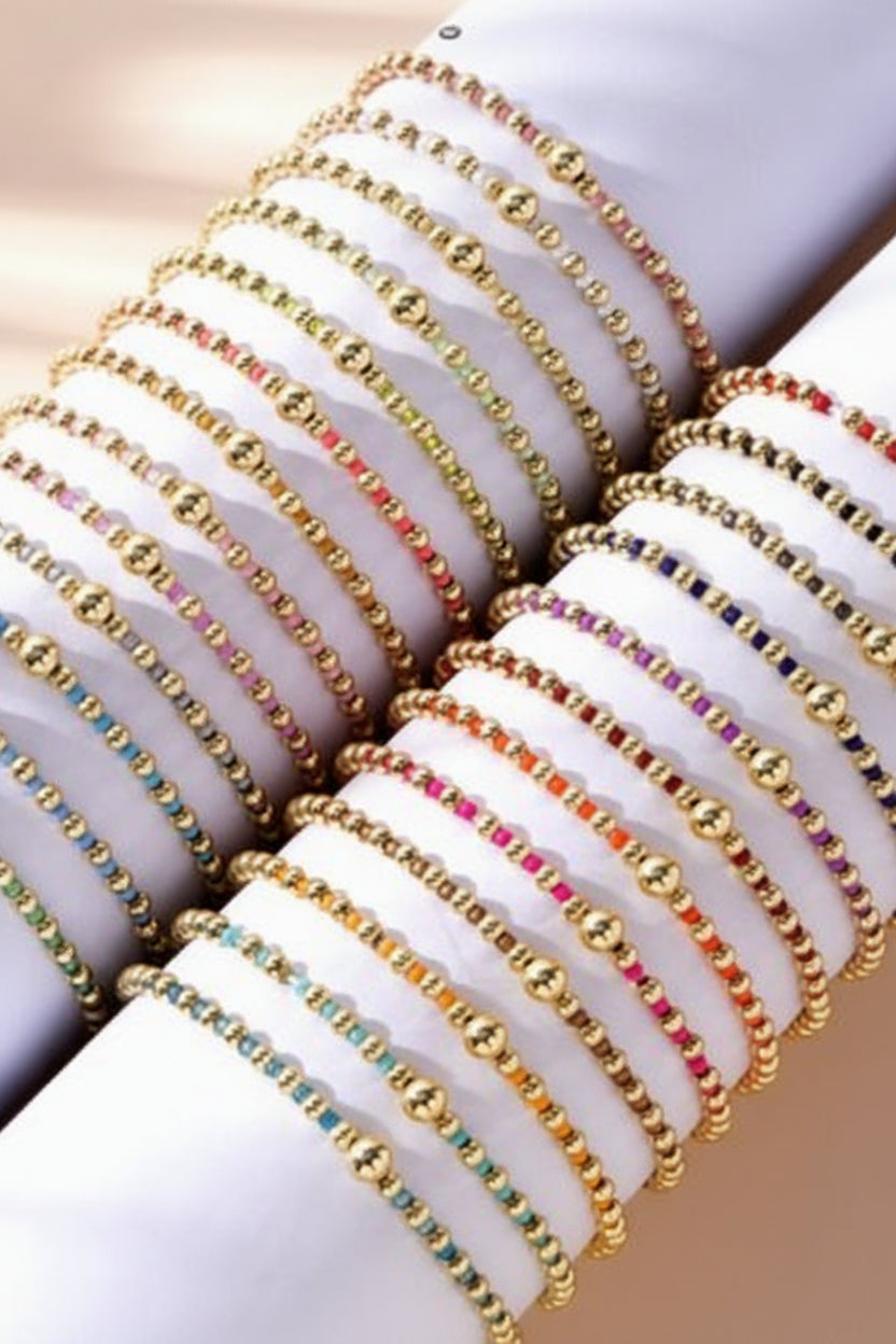 Boho Beaded Ball Bracelet