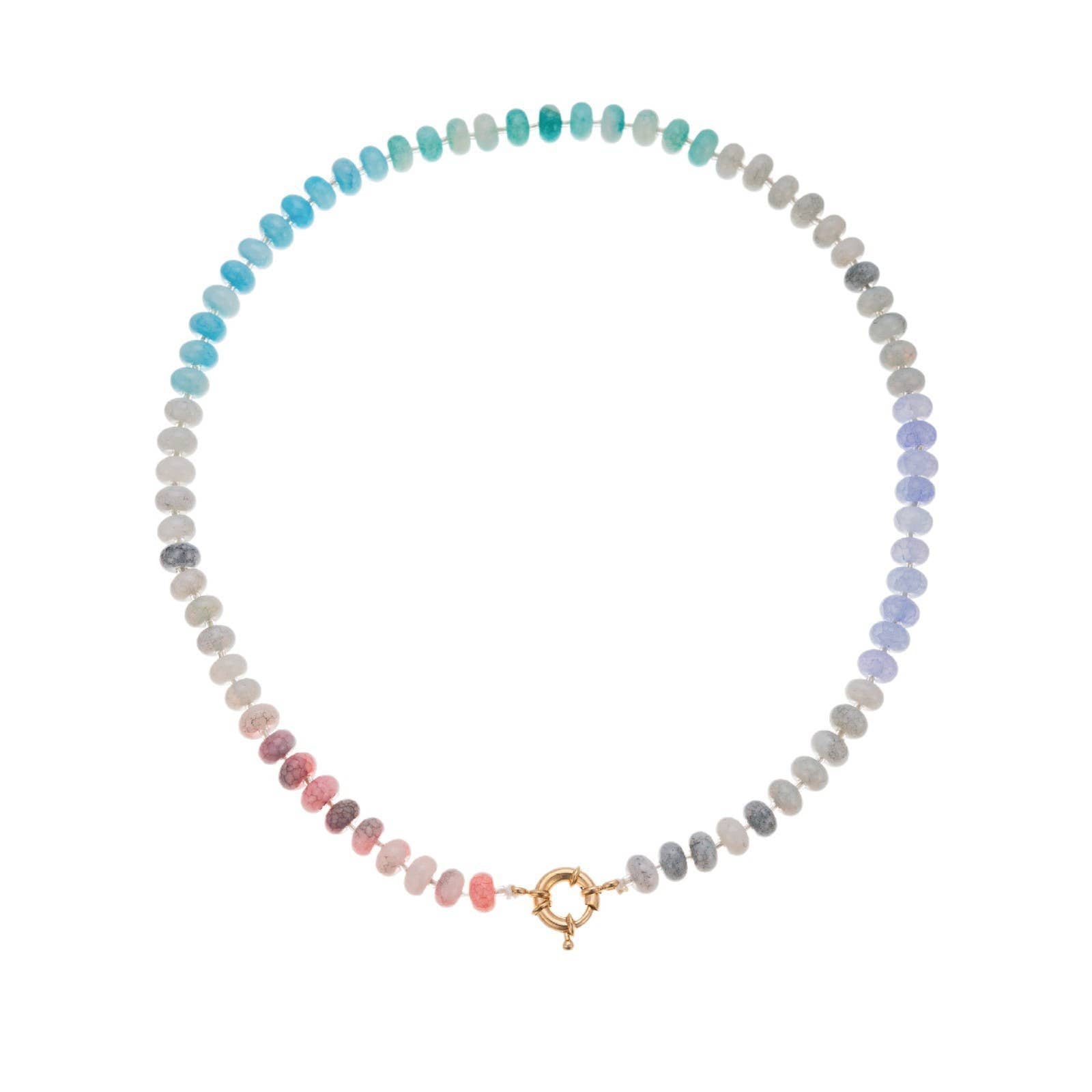 Natural Stone and Glass Necklace