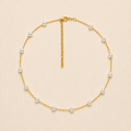 Pearly Gold Chain Necklace