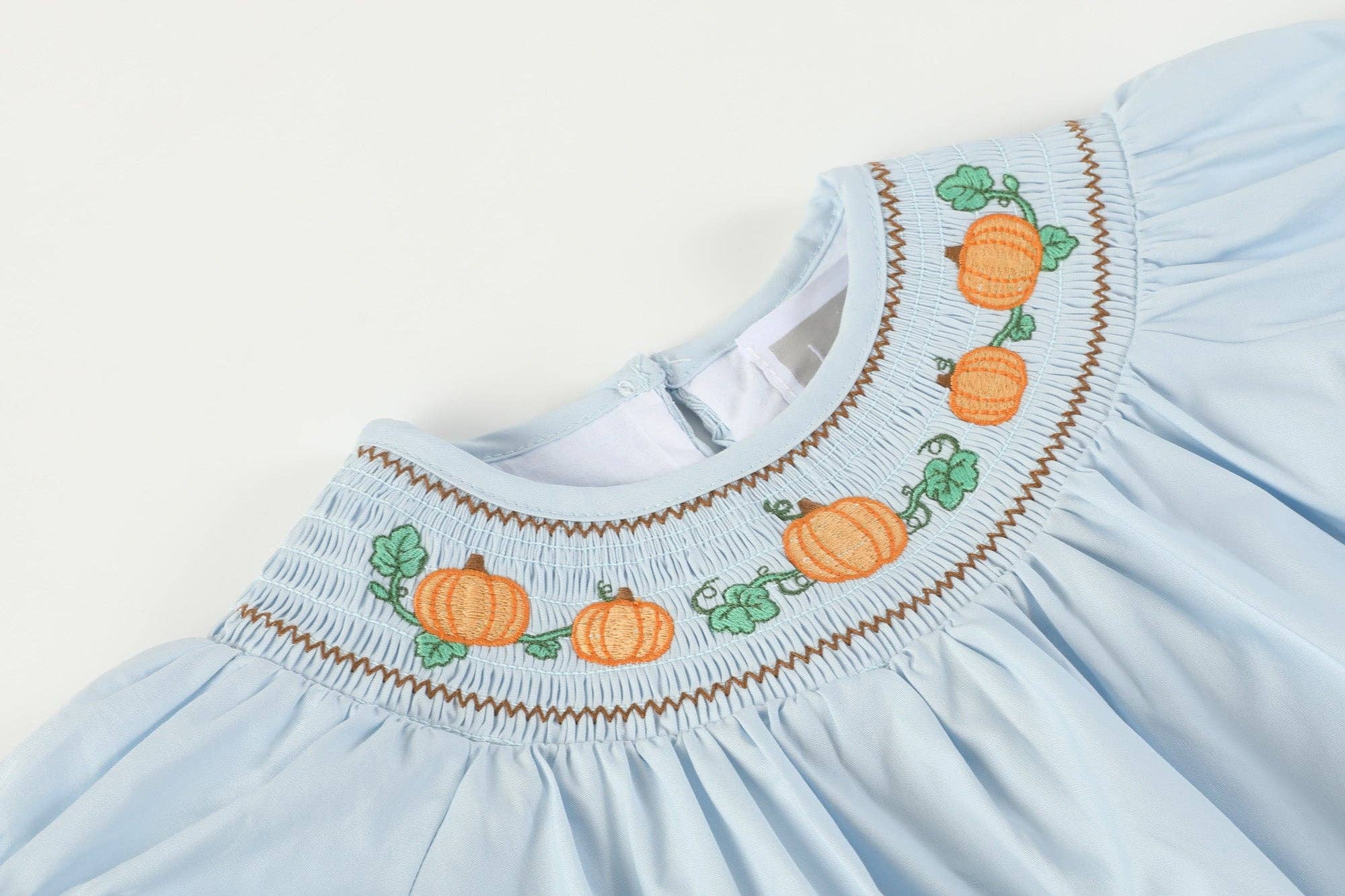 Blue Pumpkin Smocked Dress and Bloomers Set: 3-6M