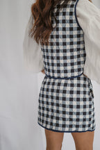Navy & Ivory Quilted Vest Set