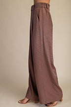High Waist Tailored Wide Pants