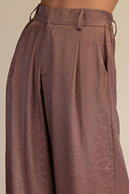 High Waist Tailored Wide Pants