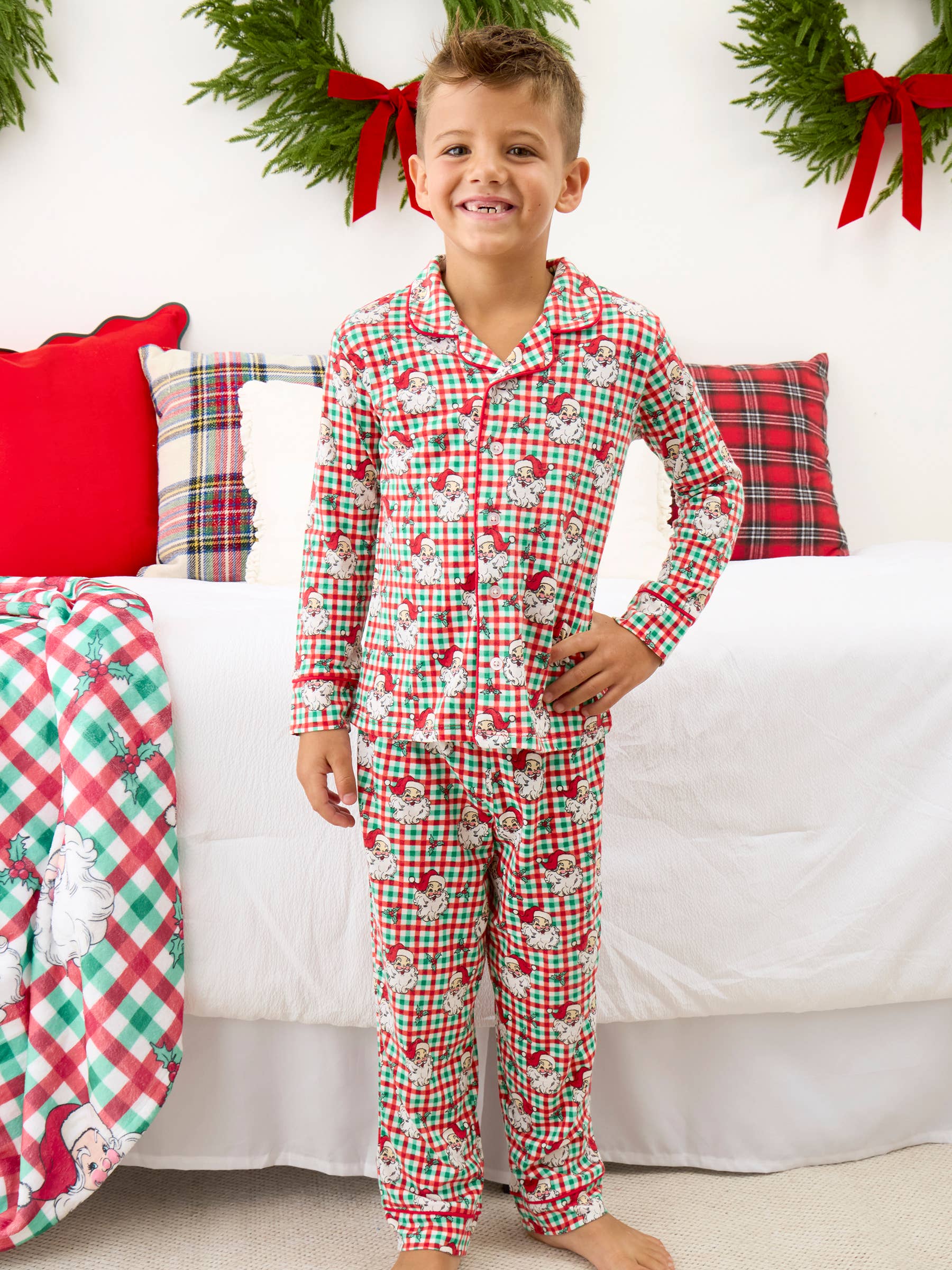 SoftSnooze™ Boys Dear Santa Christmas Pajama Set
