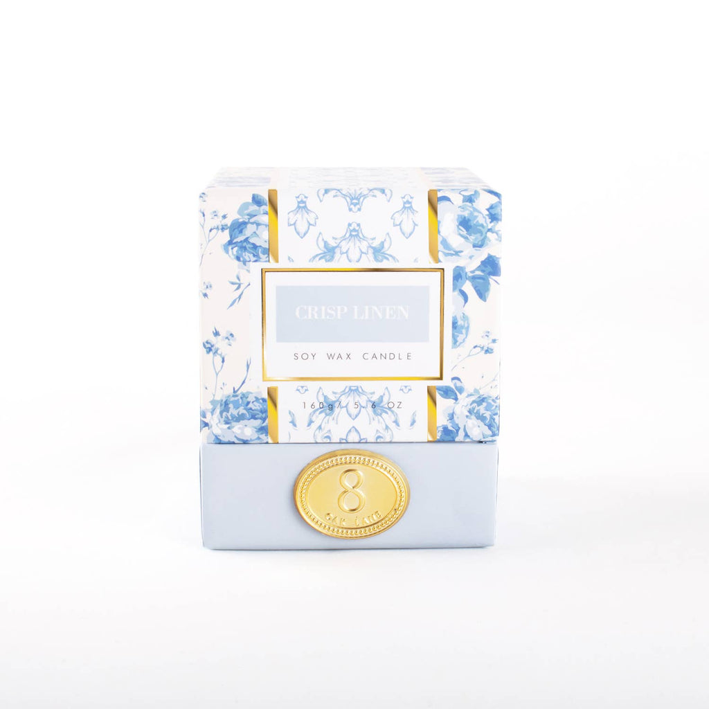 Crisp Linen Soy Wax Candle 5.6oz