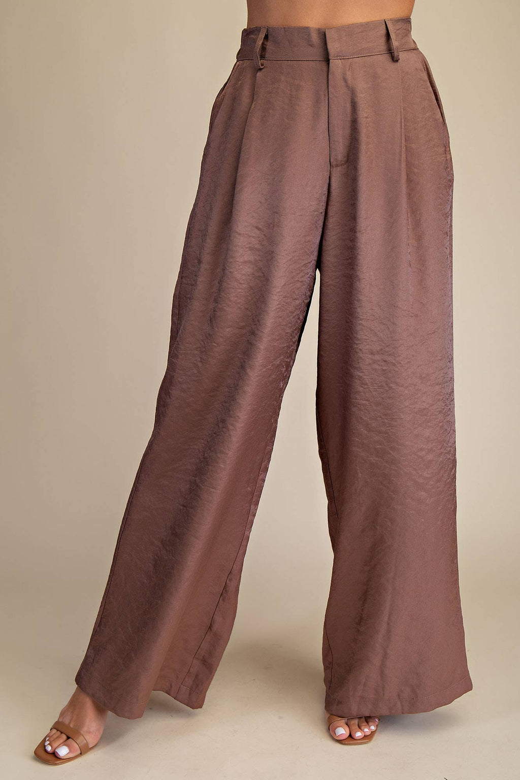 High Waist Tailored Wide Pants