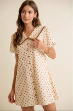 Polka Dot Peter Pan Collar Mini Dress