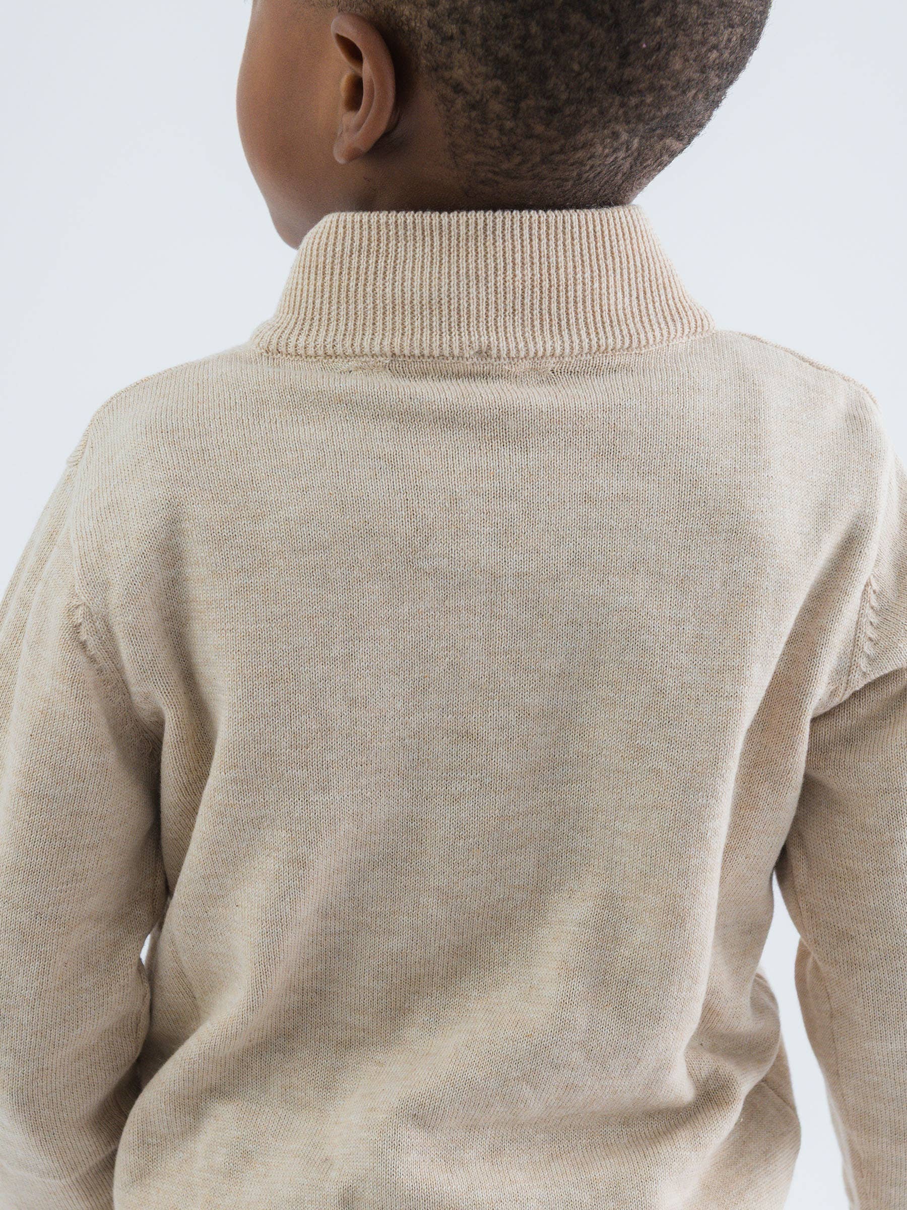 Oatmeal Quarter-Zip Sweater