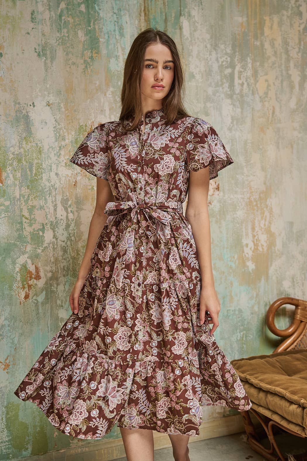 Bellucci Tiered Midi Dress