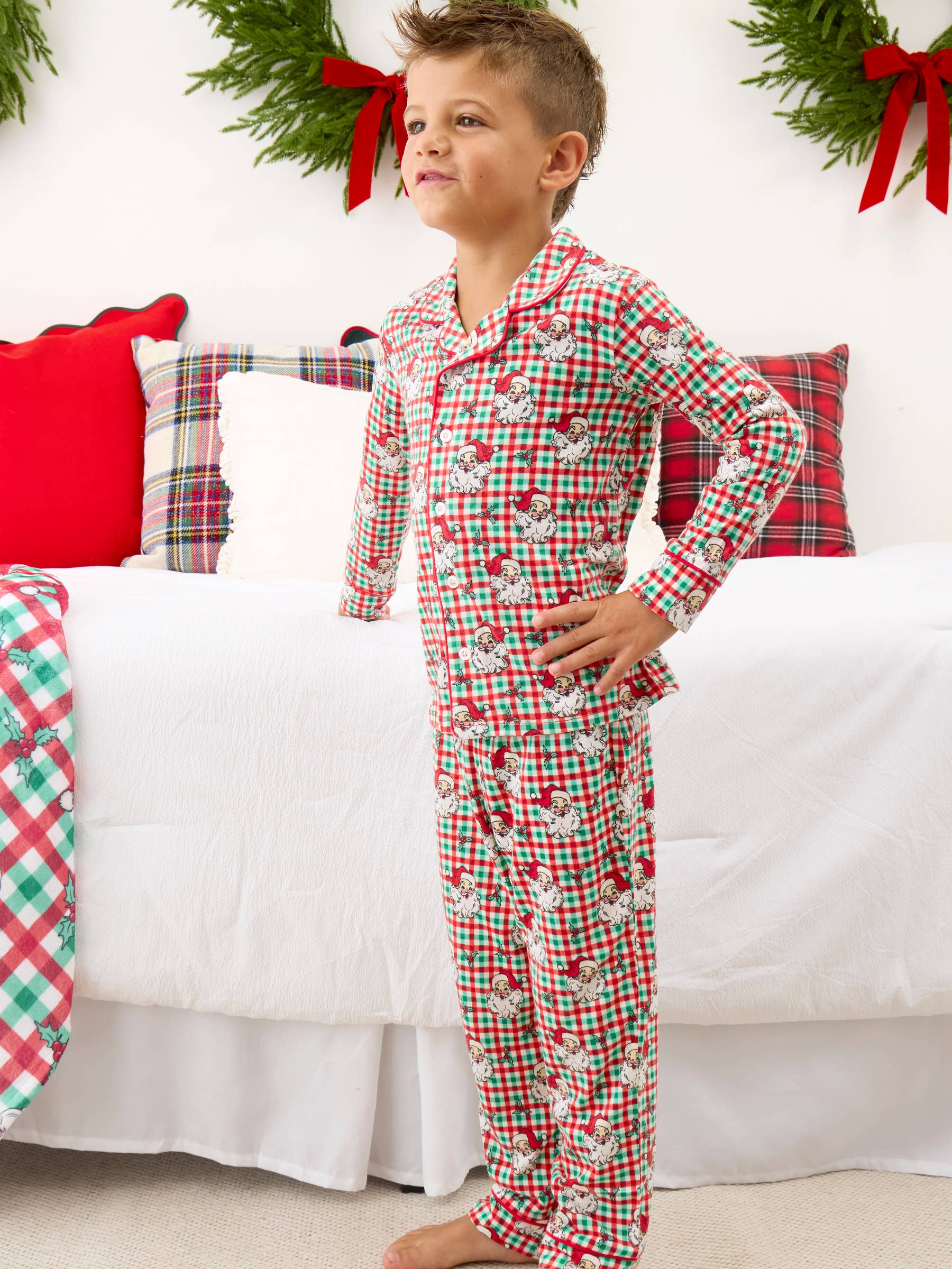 SoftSnooze™ Boys Dear Santa Christmas Pajama Set