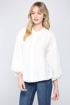 Long Puff Sleeve Top