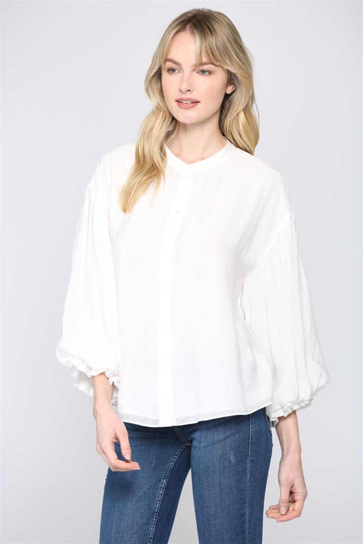 Long Puff Sleeve Top