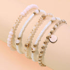 Pink Beaded Charm Stack