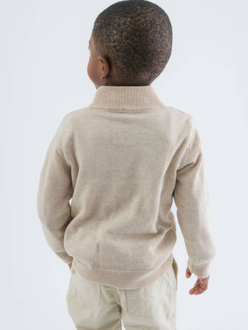 Oatmeal Quarter-Zip Sweater