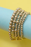 Gold Beaded Bracelet Stack