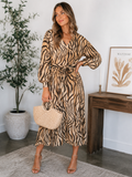 Zebra Stripe Midi Dress