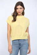 Yellow Short Sleeve Sweater
