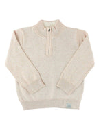 Oatmeal Quarter-Zip Sweater