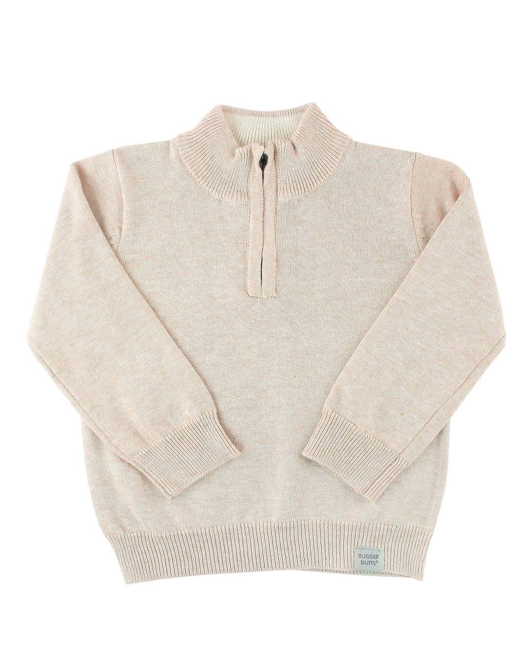 Oatmeal Quarter-Zip Sweater
