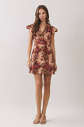 Vintage Floral Scalloped Collar Dress
