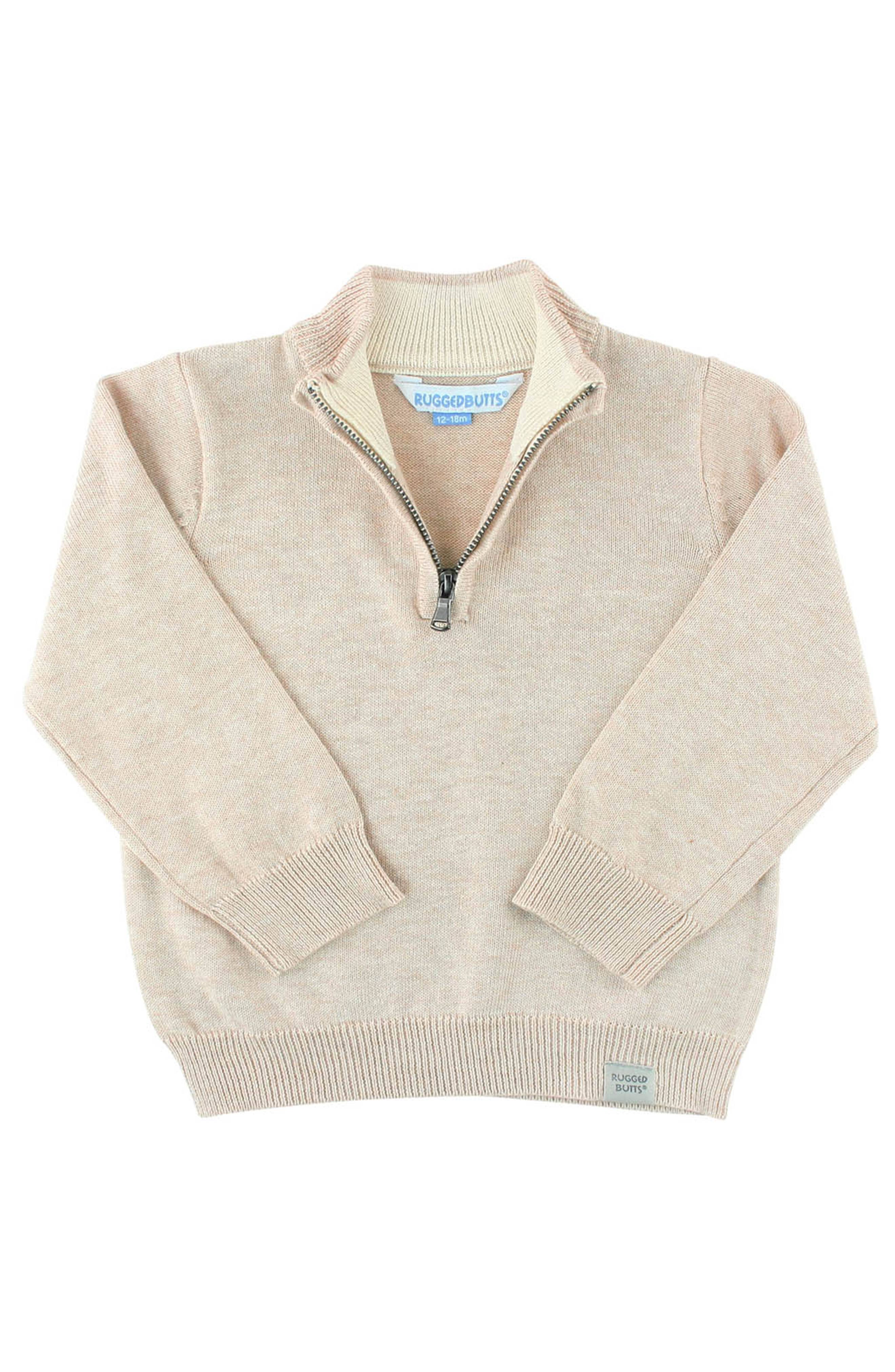 Oatmeal Quarter-Zip Sweater