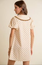 Polka Dot Peter Pan Collar Mini Dress