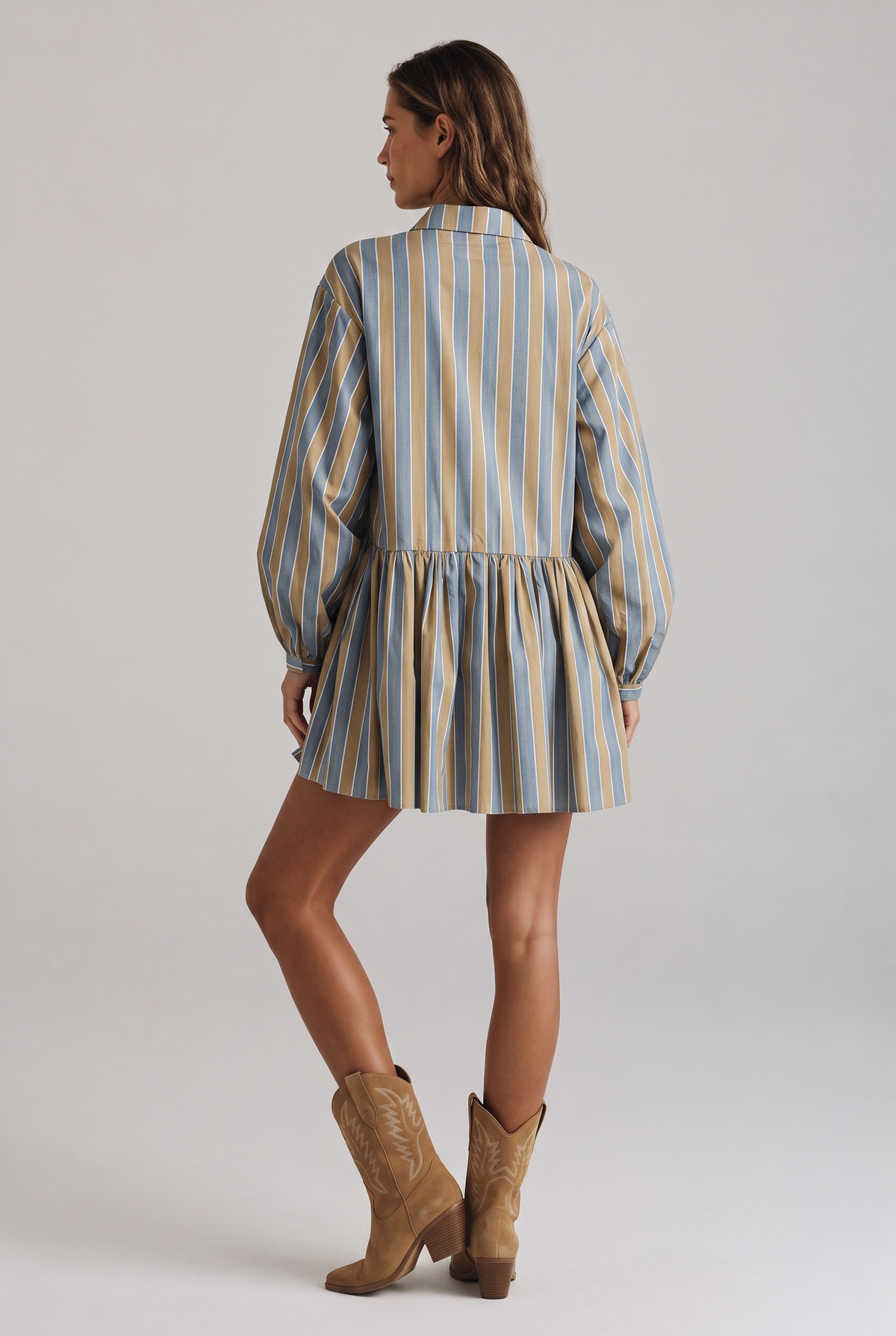 Hazel Fall Stripe Long Sleeve Mini Dress