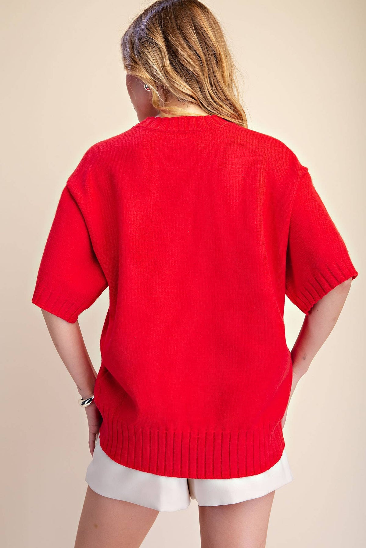 Soft Feel Asymmetric Hem Sweater