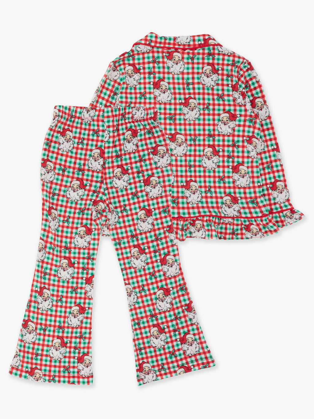 SoftSnooze™ Girls  Dear Santa Christmas Ruffle Pajama
