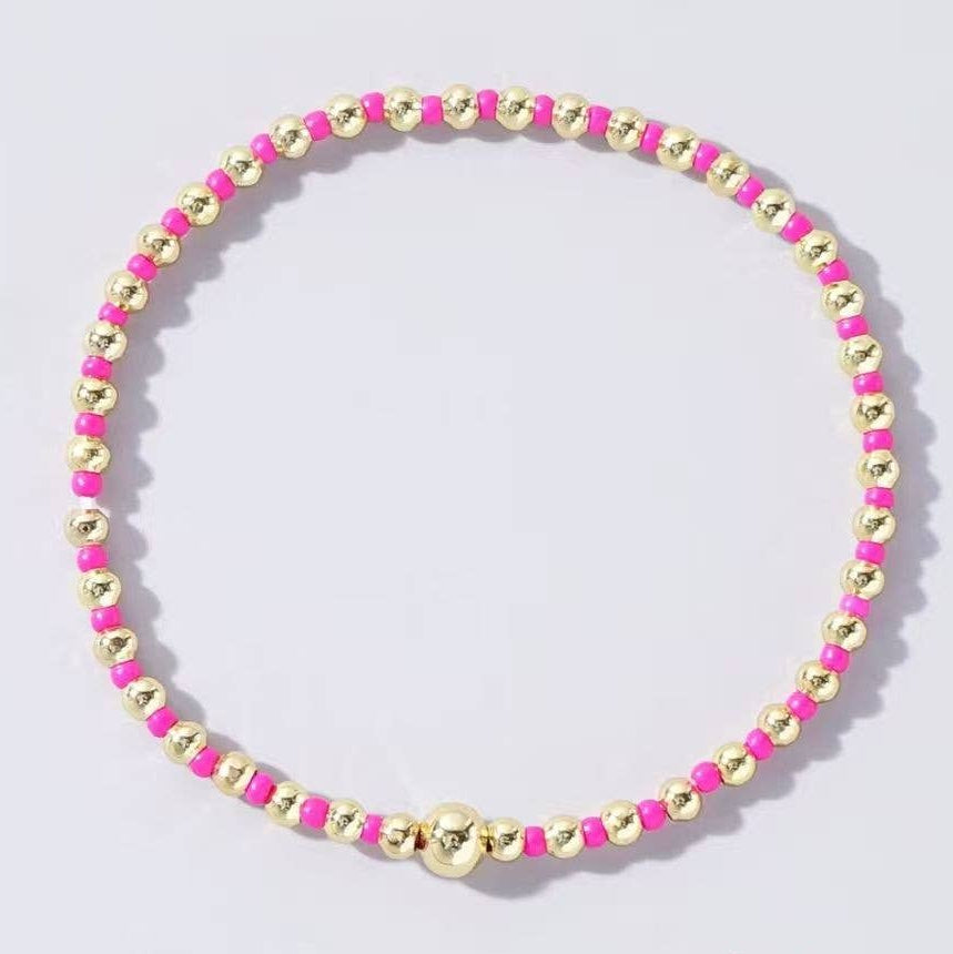 Boho Beaded Ball Bracelet